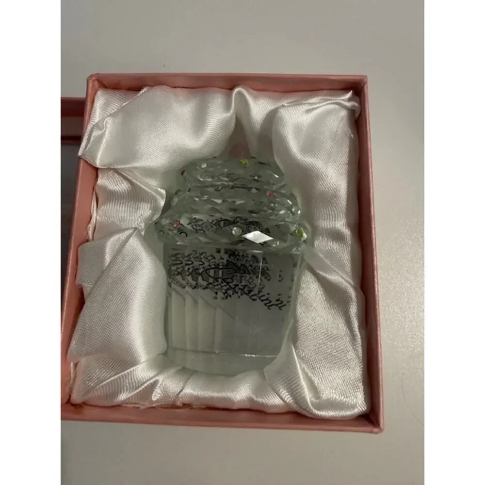 Oleg Cassini Crystal Cupcake Pastel Gems in Original Pink Box Signed